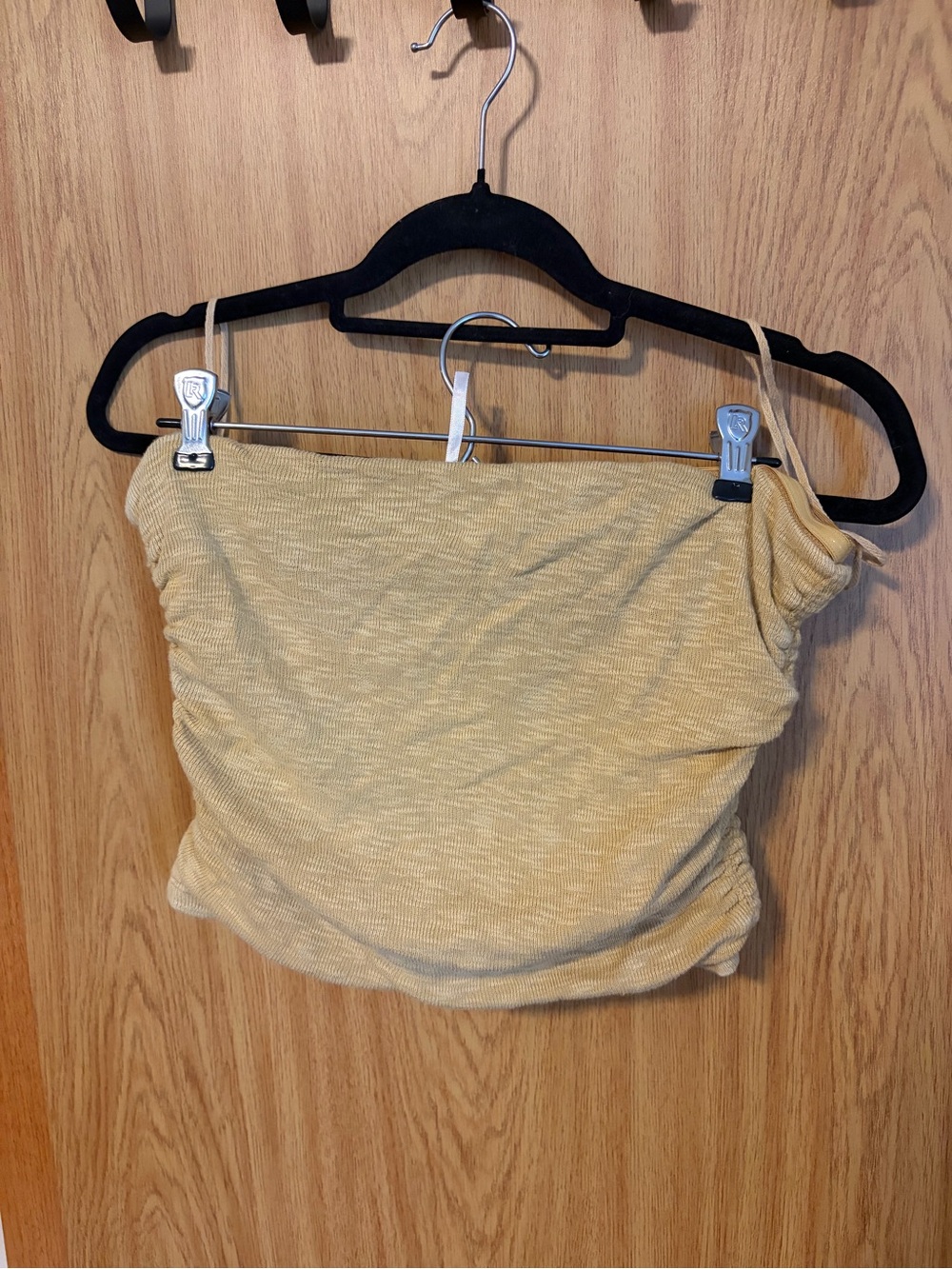 Free People Tube Top in Mustard Yellow - Strapless Summer Top